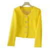 Frauenjacken 2024 Fashion Casual Women Yellow Langarm Outwear Coat Office Ladies weibliche Tops Kleidung