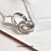 Cartre high -end sieraden kettingen voor dames v gouden liefde ketting dik vergulde 18k diamant bezaaide cirkelvormige ketting hanger kraagketting origineel 1: 1 met logo