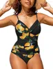 Swimwwear Fashion Summer Sexy Sexy Léopard Couleur continue Couleur solide One Piece Style Sestit Bikini Spring Bikini pour femmes