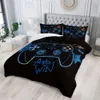 Одеяло 3pcs Queen Bedding Blue Grip, Gamer Set, набор одежды для видеоигр (одеяло и покрывало, не лист)