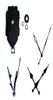 Стеновые часы 10 шт. Резерв с тихой Quartz Движение маятника с аксессуарами для ремонта игла