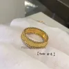 Designer Luxusschmuck Ring Vancllf gegen Gold High Edition Schmal Kaleidoskop Diamant für Frauen mit 18 Karat Rose Advanced Fashion Light voll
