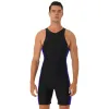 Anzüge Sommer Männer Onepiece Badeanzug ärmellose Front Reißverschluss Schwimmshorts BodySuit Triathlon Neoprenanzug Badeanzug Strandkleidung