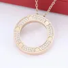 Collier d'amour de la créatrice classique de haute édition Femme Femme Golden en acier inoxydable Cercle de mode Pendante Double boucle charmes bijoux de mariage