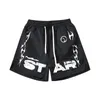 Männer Shorts Grafik Tee Shorts Herren Shorts Designer Kleidung Frauen gewaschene Stoff Street Graffiti Schriftziolabdruck Vintage Lose sitzende Herren Shorts