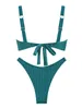 Kvinnors badkläder zaful brasiliansk baddräkt för kvinnor fräcka bundna höga ben två bitar bikinis bikini set kvinnlig kvinna vadderad strandkläder