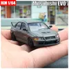 Diecast Model Cars 1 64 Mitsubishi Początkowy D EVO 7 VII Model minimaturowy JKM 1/64 Premium Toy Car Vehicle