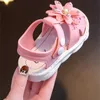 Sandali scarpe per bambini con fiocco solido grazioso pvc spiaggia sandali non slip per ragazze calzature morbide per bambini sandali di moda per bambini morbidi