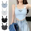 Women's Tanks Slim Fit Camisole Stylish Embroidered Backless For Women Crop Top Dating Club Beach Parties Stretchy Solid Color