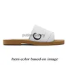 Роскошные холст вышивая древесные сандалии знаменитые дизайнерские женские платформы Mule High Heels Slides Og Beach Мягкий плоский квадратный квадратный белый черно -розовый бежевый коричневые тапочки