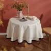 Padons America Cotton Linen Gris Solide Couchette ronde Rond pour la table Thé Table Round Table Couvreau Tableau Tableau
