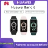 Pulseiras banda huawei 6 Concentração de oxigênio no sangue colorido colorido telha de tela longa bateria duração inteligente esportes bluetooth pulseira NFC Pagamento