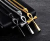 Ketten einfache klassische Mode ägyptische Ankh Lebenssymbol Antiquen Silber Farbe Anhänger kurzkettiger Halsketten Schmuck für Frauen9189931
