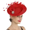 Berets Bunt Nachahmung Faszinator Hut Frauen Hochzeit Kopfbedeckung Kopfbedeckung Ladies Kenducky Race Hair Clip Chapeau