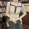 Dames truien Half Zip Rapel Geknit trui voor Spring Design Sense Niche Losse en Slanking Bower top Women gebreide shirt