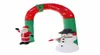 24M Giant Santa Claus Snowman nadmuchiwany łuk ogrodowy Archway LED LED LED Z PMPEM BODZIN HALLOWEEN Party Up LZJ6171644