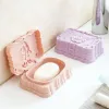 Dishes Bathroom Soap Box With Lid Rose Carved Soap Box Creative Travel Portable Soap Small Box Soap Dishes Holder Portable Soap Dishes