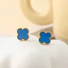 Cheap price and high quality earrings jewelry popular lucky four leaf clover earrings vanly fadeless versatile highend with common cleefly