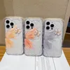 3D Bowknot Phone Case voor iPhone 15 11 12 13 14 Pro Max plus mobiele telefoonhoes Clear TPU Ins Style Cartoon Cartoon Cute Shockproof Covers Luxe