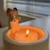 Uchwyty Kitten Candle Uchwyt DIY Śliczne grillowane kota aromaterapia świeca uchwyt na urodziny Prezenty Pulpit Elegancka forma ozdobna ozdoba dekoracyjna