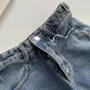 Scheroni di gonne retrò a vita alta donna donna in denim in denim primavera estate casual una linea a medio lunghezza filavola divisa