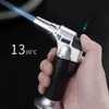 Hoge temperatuur Blue Flame Jet Gun Gas Unfilled Lasing Kitchen Outdoor Barbecue Barbecue Lichter Torch Lighter