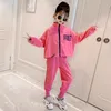 Set di abbigliamento per bambini 2024 corean primaverile autunno tracce per adolescenti per abiti da ragazza abito per bambini 10 12 14 anni