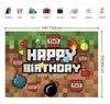Decorazione per la decorazione di compleanno sfondo pixel per le decorazioni di gioco pografiche per ragazzi