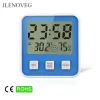 Guígues C / F LCD Termómetro de alarma digital Temperatura electrónica Humedad Medidor Higrómetro Home Inicio Estación meteorológica interior 12h 24h