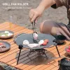 Grills 29/33/36 cm Grilling Pan Nitstick BBQ bakplaat met verstelbare ladeondersteuningsketen draagbaar voor buitenkamperenkeuken Bakewa