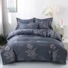 3PC 100% bawełniany kołdra Zestaw Flower Printing Miękka skóra Przyjazna 1PC 2PC Poduszka pościel 240506