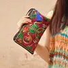 DHL50pcs Coin Purses National Style Embroidery Retro Cotton Phone Long Wallet For Women Mix Color