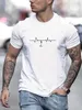 T-shirts masculins pour hommes Summer Summer 100% coton créatif Cat Face Modèle imprimement slim fit rond rond cou court t-shirt esclave H240506