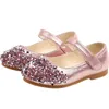 2023 Chaussures d'enfants printemps filles princesse paillette bébé danse décontractée pour tout-petit fille sandales 240423