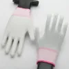 Rękawiczki 12Pairs Bezpieczeństwo Rękawiczki Czarne pu nylonowe bawełniane przemysłowe ochronia