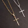 Pendant Necklaces Fashion Female Cross Pendants dropshipping Gold Black Color Crystal Jesus Cross Pendant Necklace Jewelry For Men/Women Wholesale