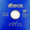 Cajas shdiatool 1 piezas diámetro 10 pulgadas/250 mm Hotpressed Sintered Diamond Cutting Disc x Mesh Turbo Rim Segmento Dry o Wet Saw Blade