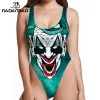 Anzüge Nadanbao Halloween Schädel Frauen Print Badeanzug Bodysuit Badebekleidung Surfen Schwimmstrandweibe