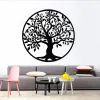 Stickers Metal Family Tree Wall Decals Tree Of Life Family Tree Sign Stickers For Home Bedroom Decoration Murals Vinyl Poster DW13527