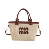 Umhängetaschen 2024 Sommergras Basg für Frauen Bohemian Beach Bag Designer süße Geldbörsen und Handtaschen