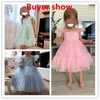 410 Jahre schicke Mädchen Kleid Jahr Party Abendkleider eleganter Prinzessin Ball Wedding Kids Kleider für 240413