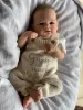 Dolls 1820Inch Elijah Reborn Baby Girl and Boy With Rooted Hair Handmade Soft Touch Feeling Lifelike Bebe Reborn Doll For Children