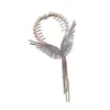 Other Fashion Butterfly Tassel Hair clips for women crystal Wings Hair Cl Elegant Ponytail Buckle Coiffure fixer Hair Accessories