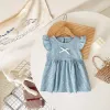 Abiti sanlutoz adorabile bambino estate abito vestito puro cotone in stile coreano principessa vestito vestito plaid