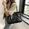 Evening Bags Y2K Style Silver Leather Big Shoulder Side For Women 2024 Short Handle Crossbody Bag Shopping Shopper Handbag