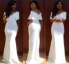 Elegante witte aso ebi avondjurken zeemeermin dop mouwen vloer lengte lange prom jurk avondje slijtage elegante formele jurken ritssluiting ba7524370