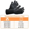 Guanti guanti guanti resistenza ad alta temperatura BBQ guanti 500 800 barbecue ignifugo Isolamento calore a microonde guanti guanti guanti guanti