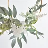 Fleurs décoratives Simulation ronde Hortensia Hanging Garland Triangle Decoration Home Wedding Party Party