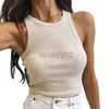 Camiseta feminina camisetas sexy 2024 Mulheres na primavera/verão curto cor lixo de cor sólida mangas camisetas tampas de tampas