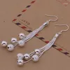 Boucles d'oreilles en peluche Gifts de fête de mariage AE324 Couleur argentée classique pour femmes bijoux de mode en gros suspension